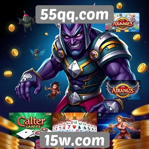 Variedade de jogos disponíveis no site 55qq.com